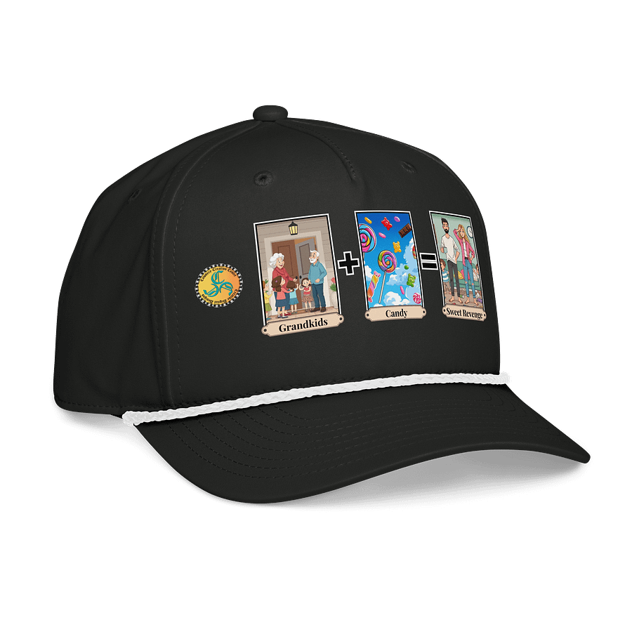 Grandkids + Candy = Sweet Revenge (Both) Richardson Five-Panel Classic Rope Cap product image (4)