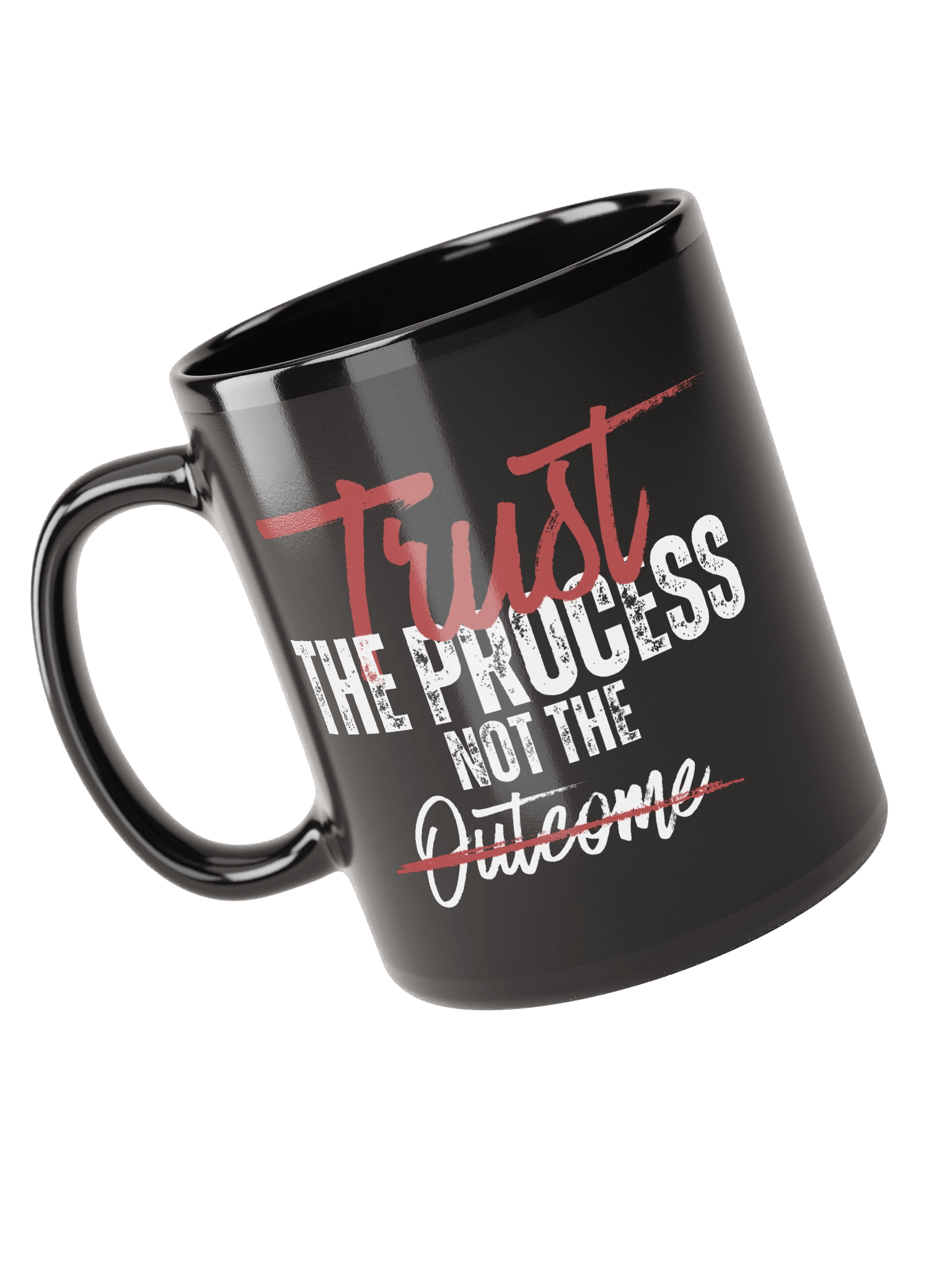 Trust the Process Motivational Quote Black Coffee Mug product image (4)