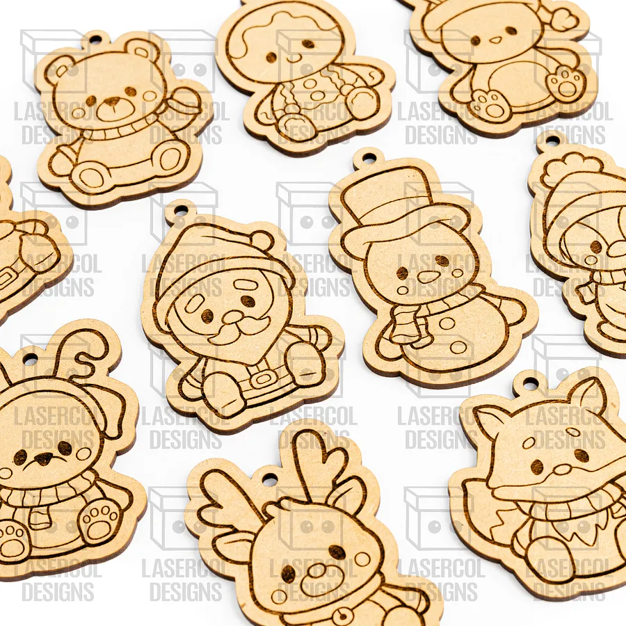 Christmas Ornaments Set - Laser Cut Files product image (8)