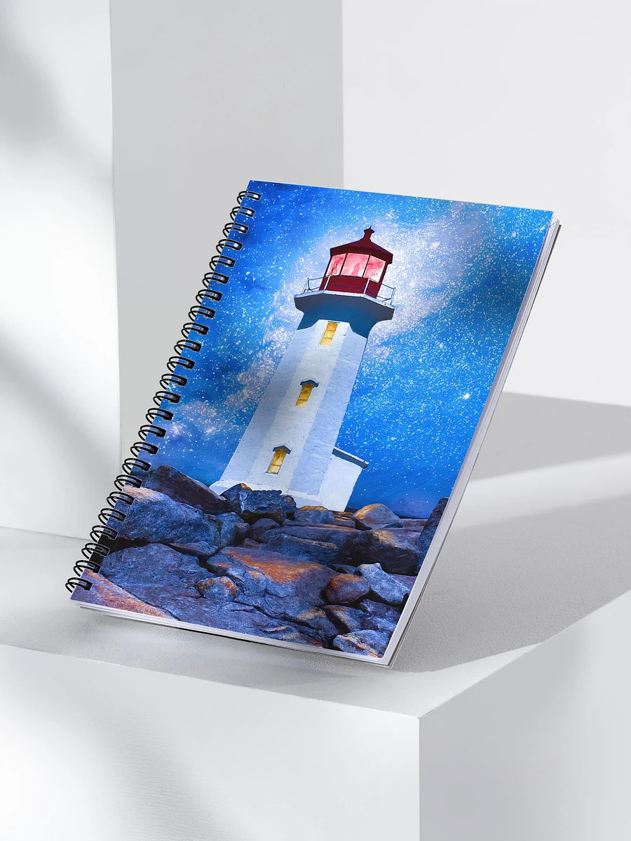Peggy's Cove Lighthouse By Night - Nova Scotia Spiral Notebook product image (3)