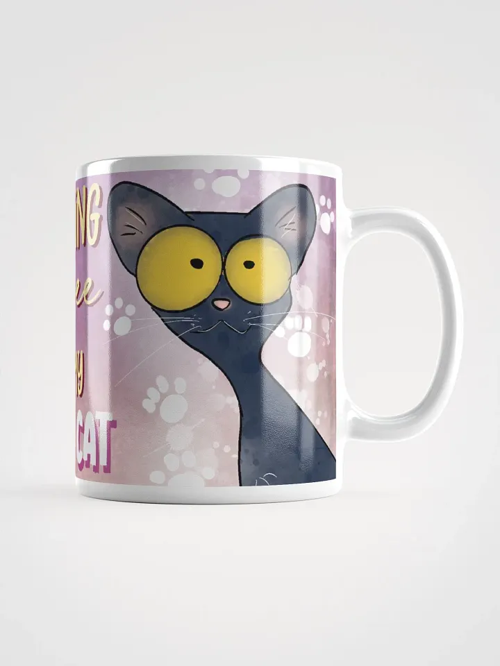 Morning Coffee with My Black Cat Mug product image (1)