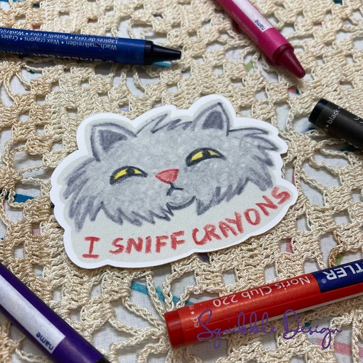 Vinyl Sticker - I Sniff Crayons product image (1)