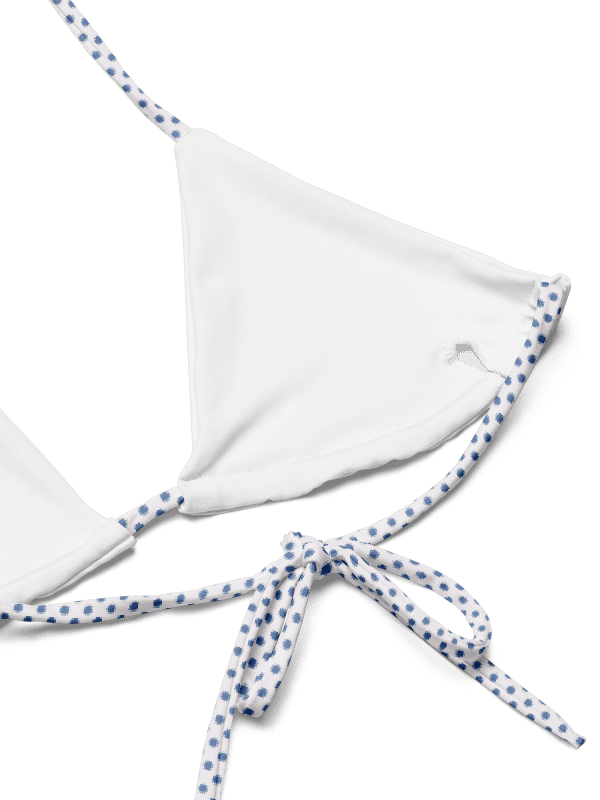Low Rise Cheeky String Bikini With Light Blue Polka Dot Bottoms product image (7)