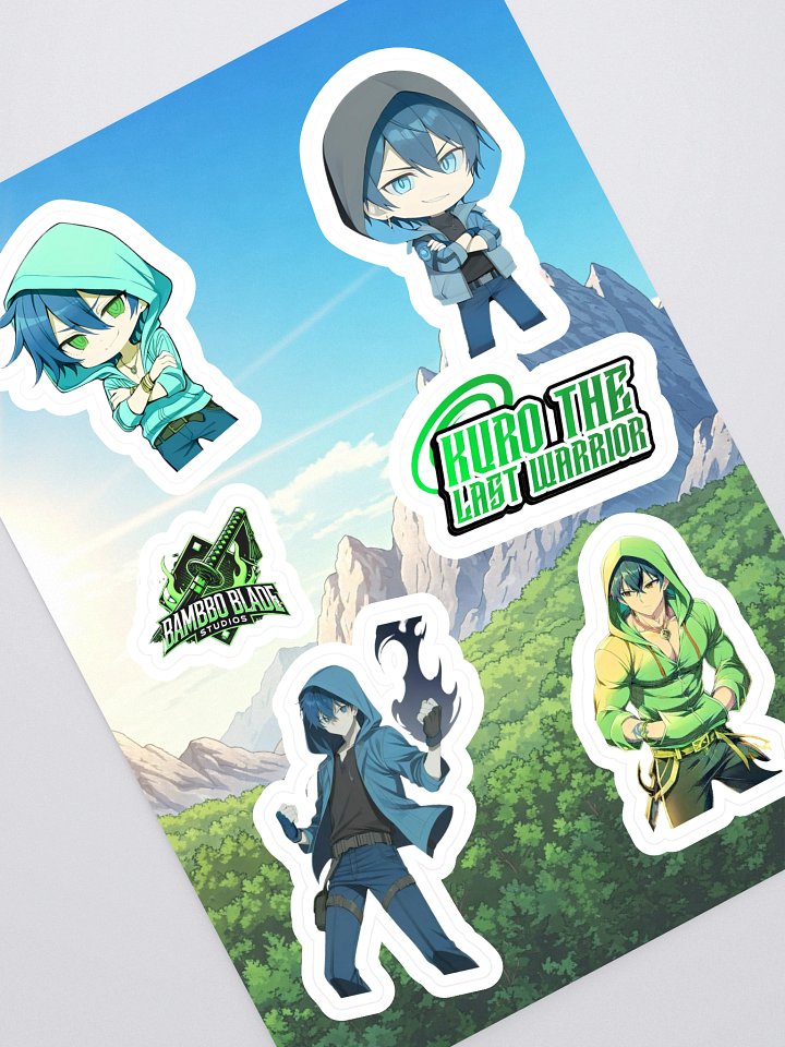 kuro and kai Chibi & logo Squad Sticker Sheet product image (1)