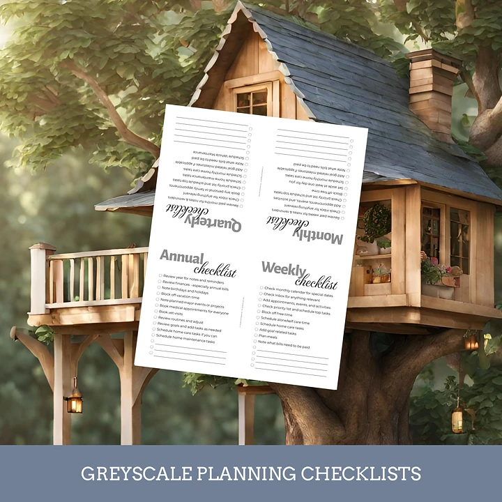 Planning Checklists - Grey Scale product image (1)