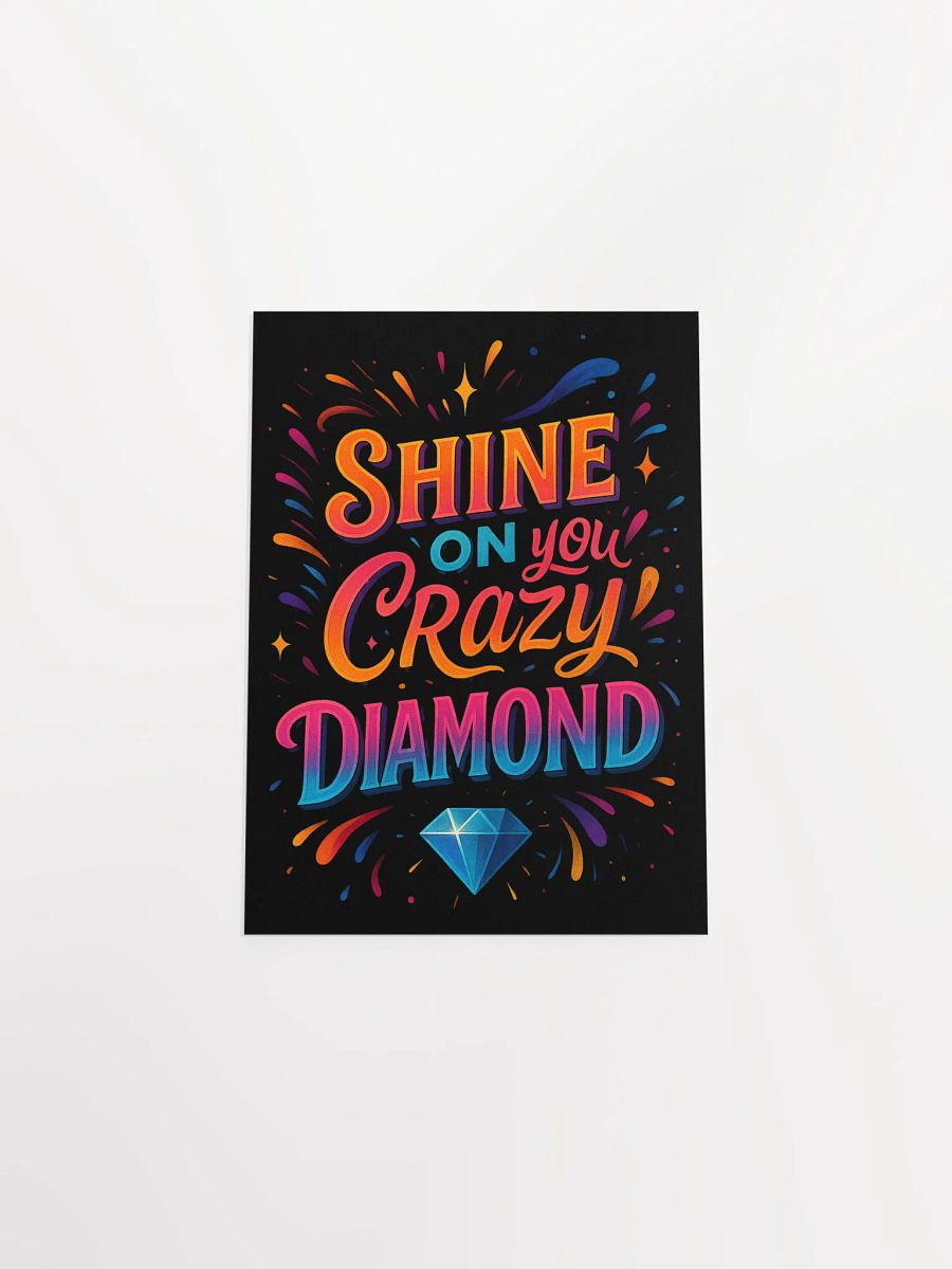 Shine On You Crazy Diamond Poster – Motivational Wall Art product image (18)
