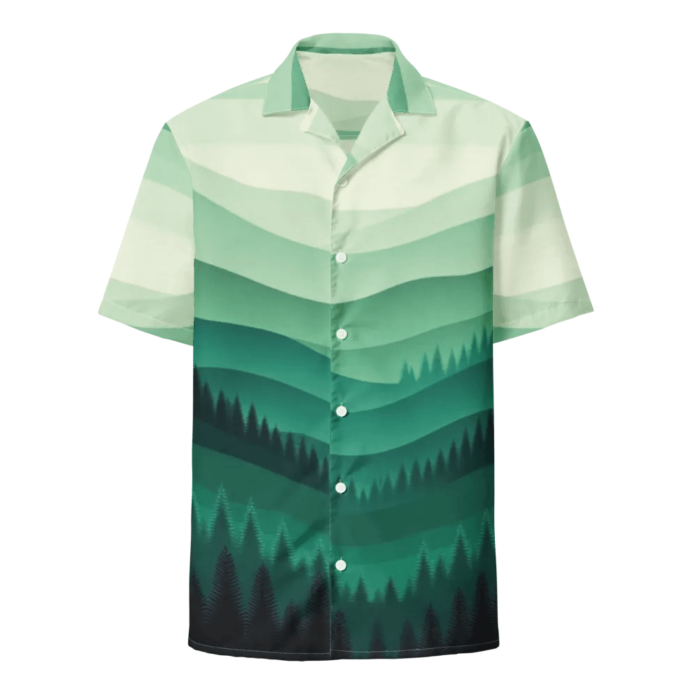 Men's Full-Print Green Hawaiian Shirt product image (1)