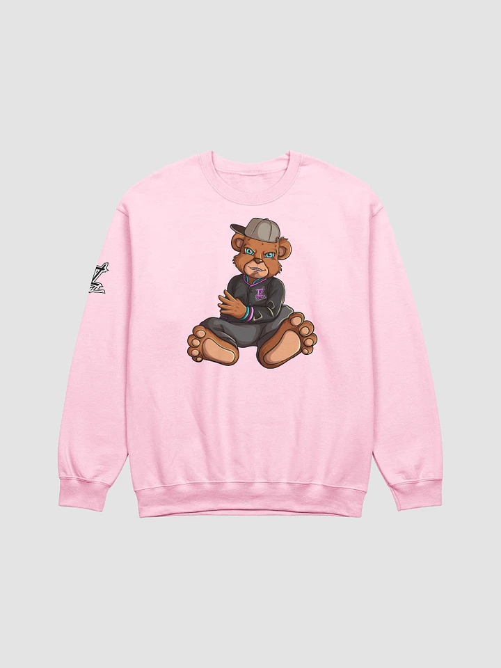 Sitting Bear Pink Crewneck Sweatshirt product image (1)