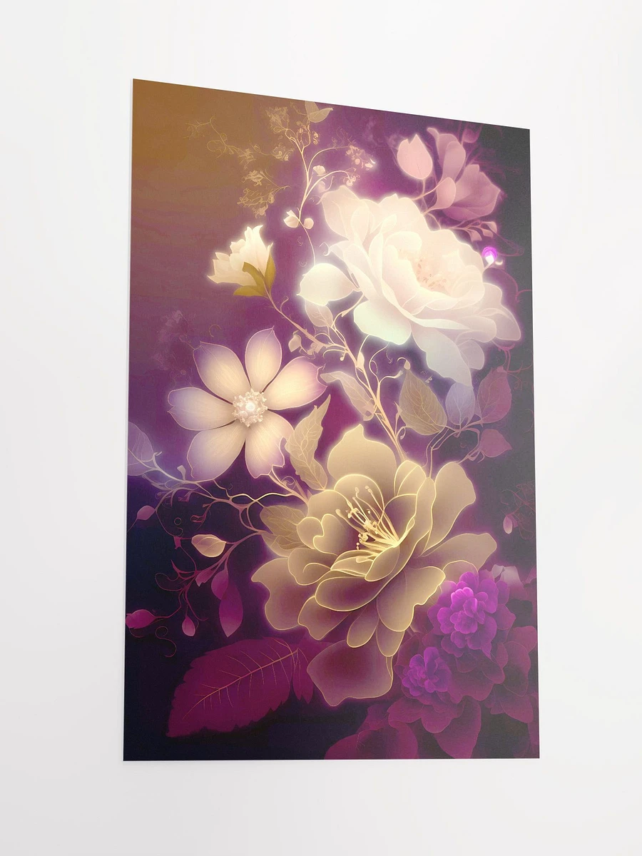 Enchanted Floral Radiance Poster: Magical Botanical Art for Mystical Interiors Matte Poster product image (4)