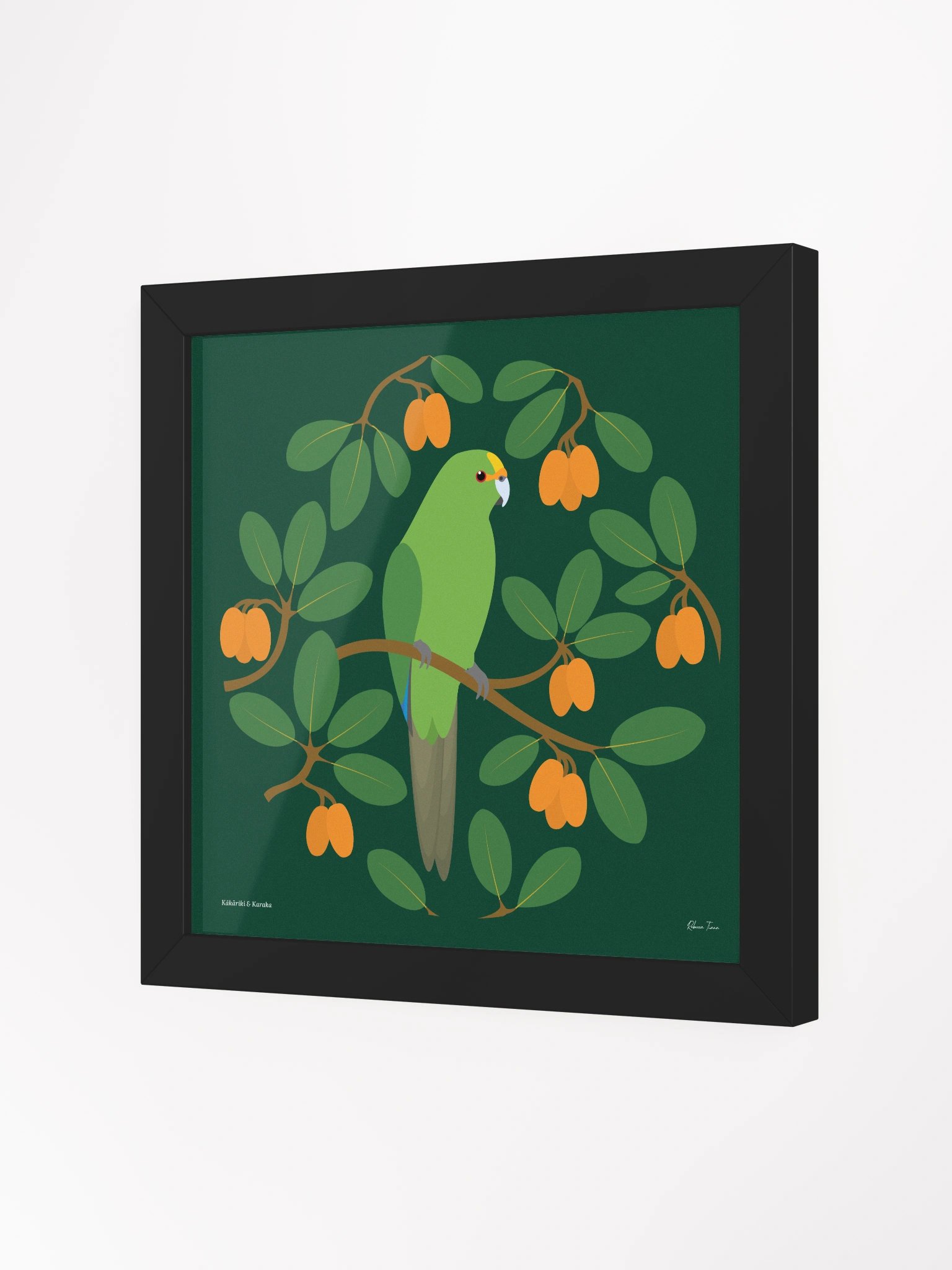 Kākāriki in Karaka Framed Wall Art product image (2)