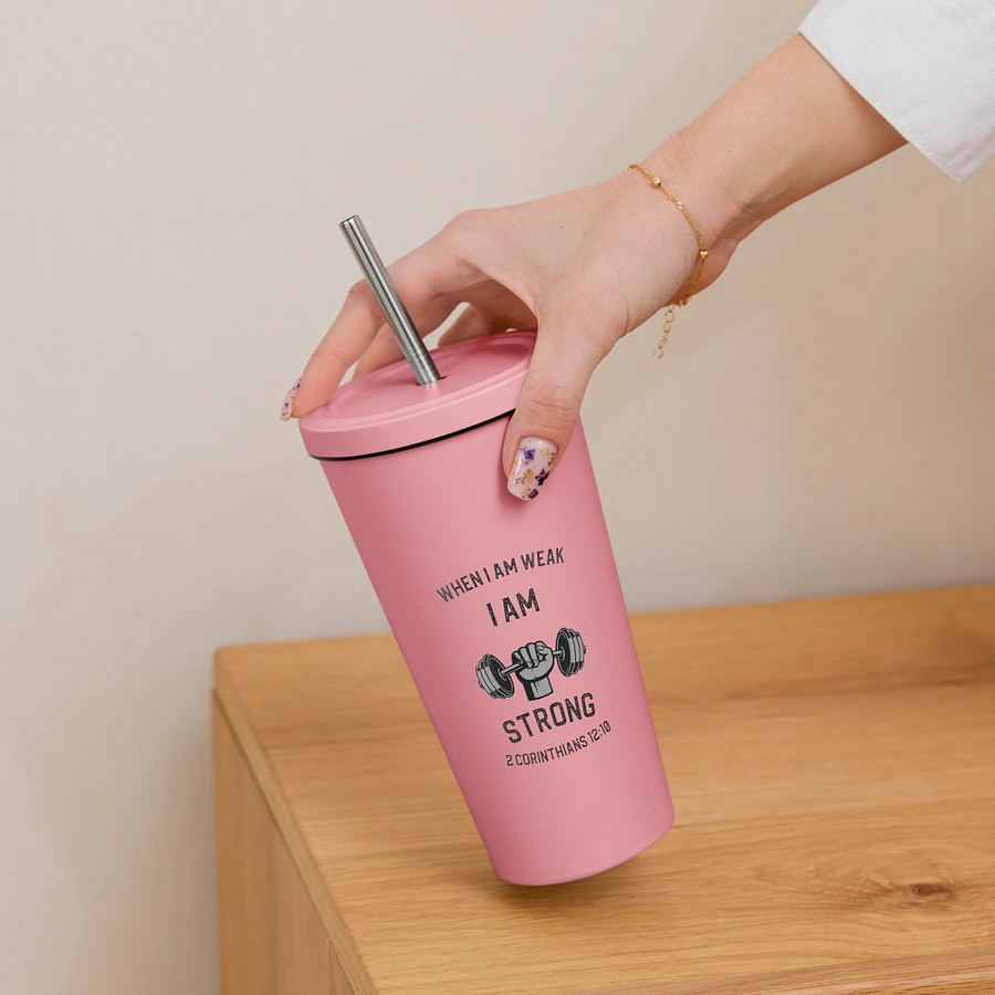 I Am Strong 20 oz. Isolated Cup: Pink product image (16)