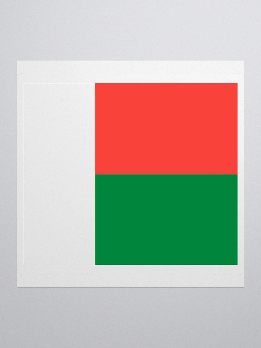 Madagascar Flag Sticker | Red White Green Design | Durable Vinyl | 3 Sizes product image (2)