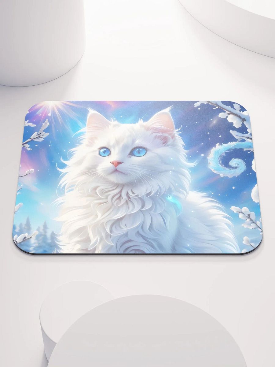 The Fluffiest Winter Kitten Mouse Pad product image (2)