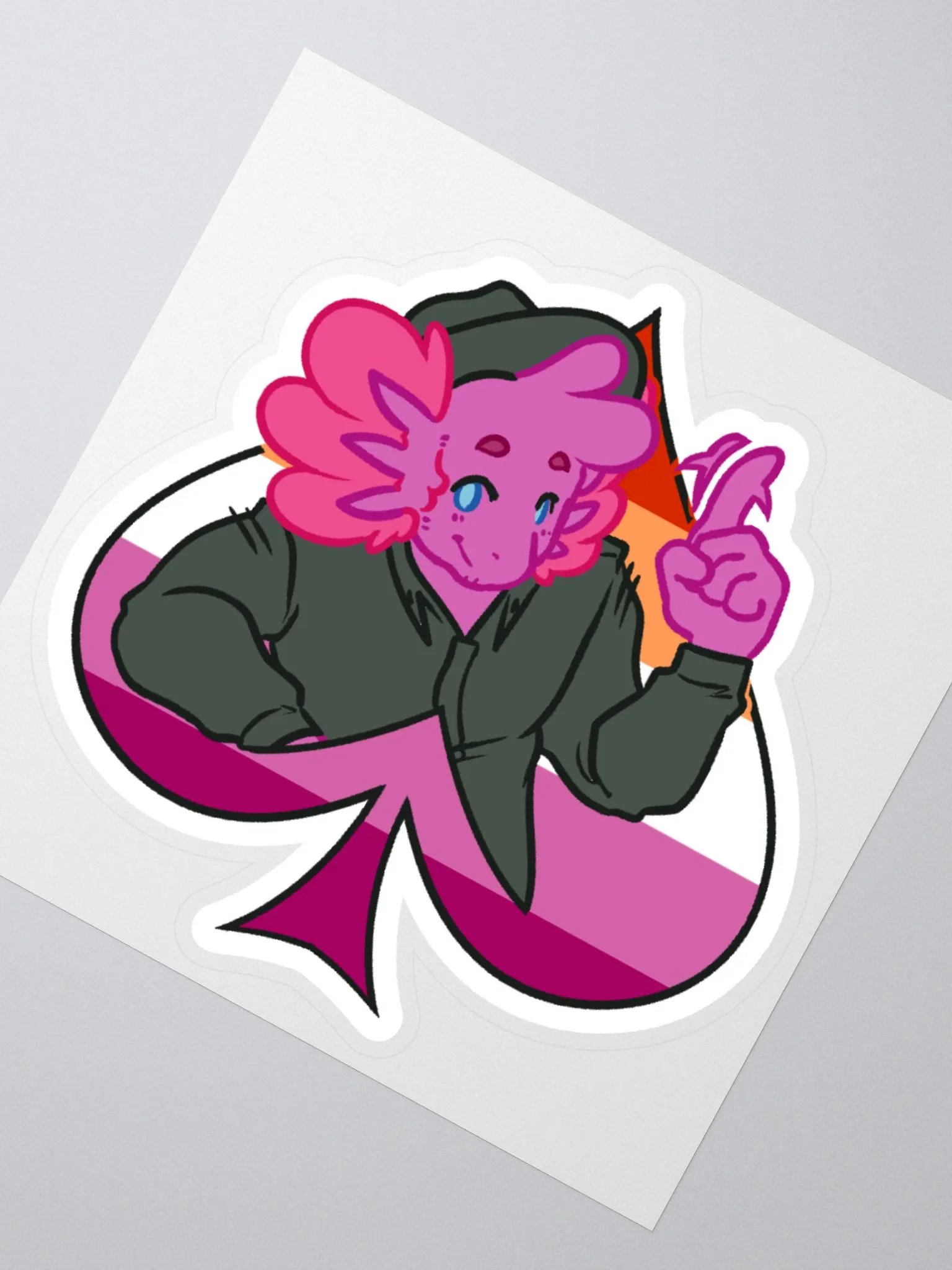 Lesbian in Spades | Kiss-Cut Sticker product image (2)