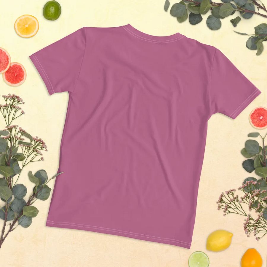 Plain Medium Dark Carnation Pink True Summer Women's Crewneck Polyester Heavyweight Premium T-Shirt by Treasure Pie product image (11)