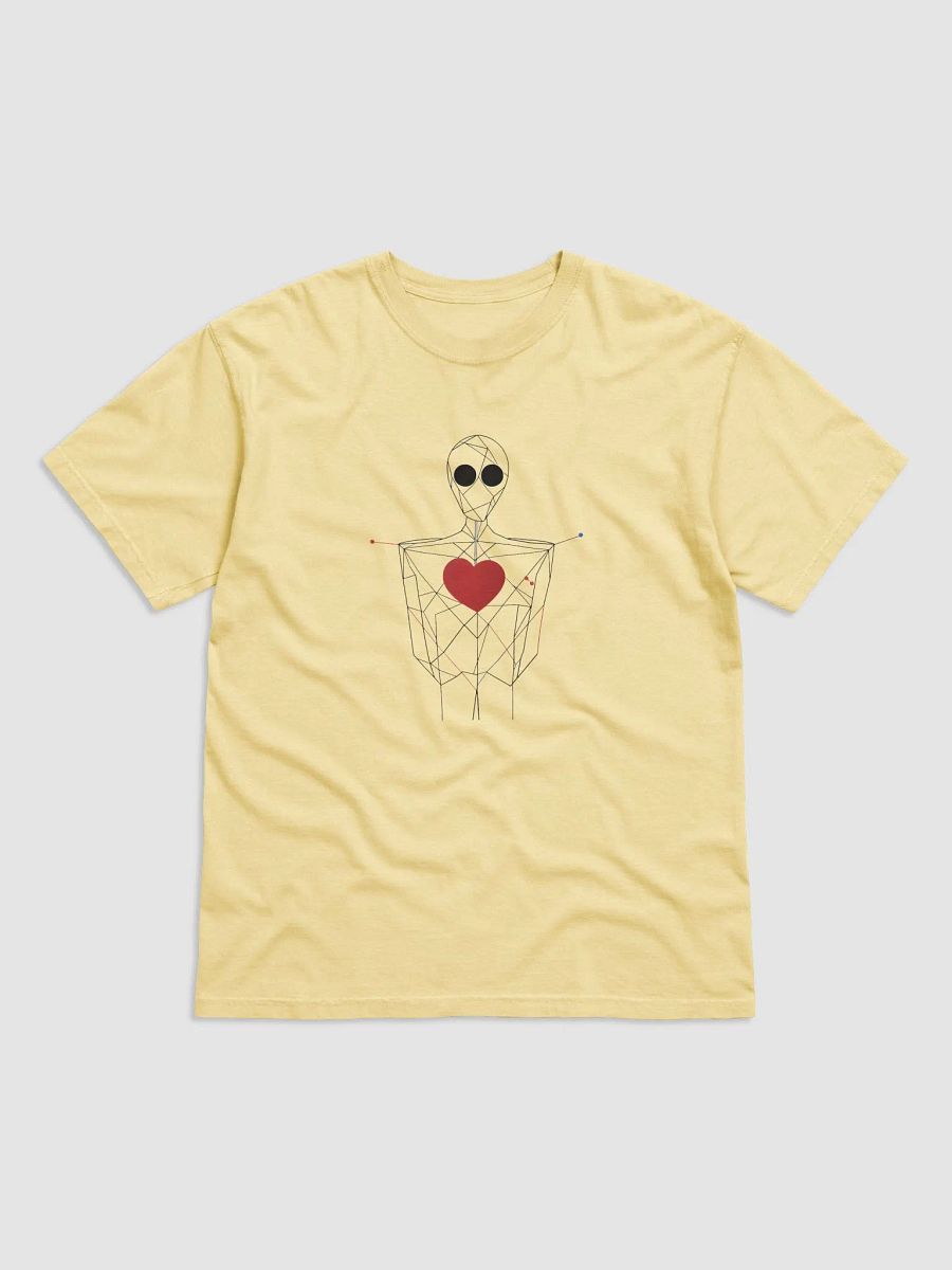 Minimal Line Art Man with Red Heart T-Shirt – Elegant and Modern Design Tee product image (4)