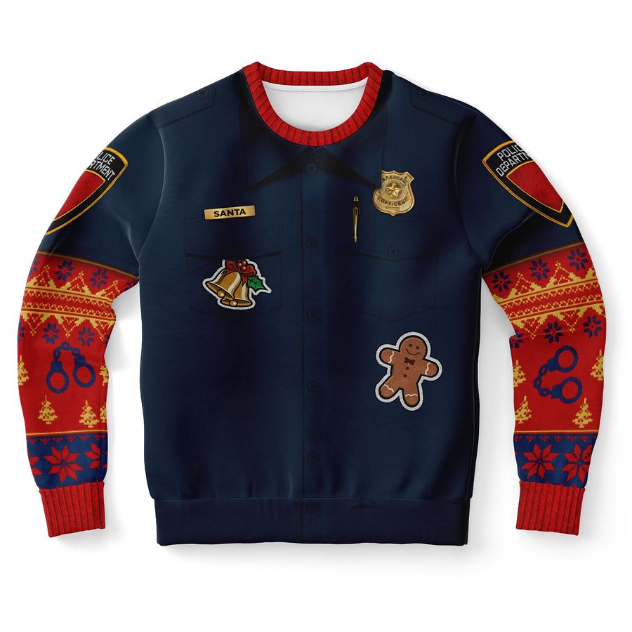 Police Christmas Sweater | Nice List Holiday Sweatshirt | Law Enforcement Christmas Party Outfit | Cop Winter Outfit product image (9)