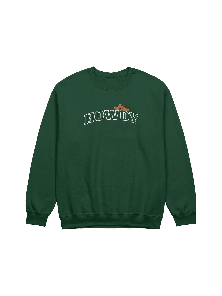 Fun Howdy Embroidery Crewneck with Cowboy Hat product image (8)