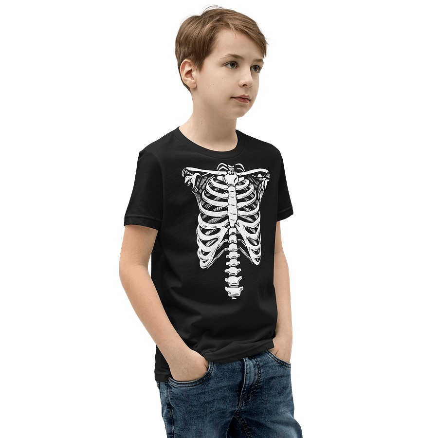 Skeleton Ribs Halloween Costume Funny T-Shirt For Kids product image (6)