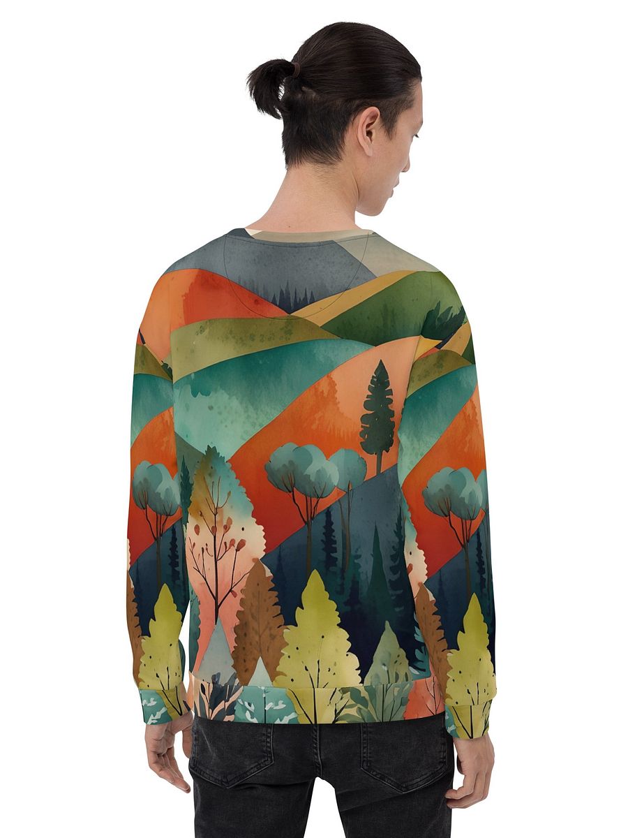 Nature Landscape All-Over Print Recycled Unisex Sweatshirt product image (5)