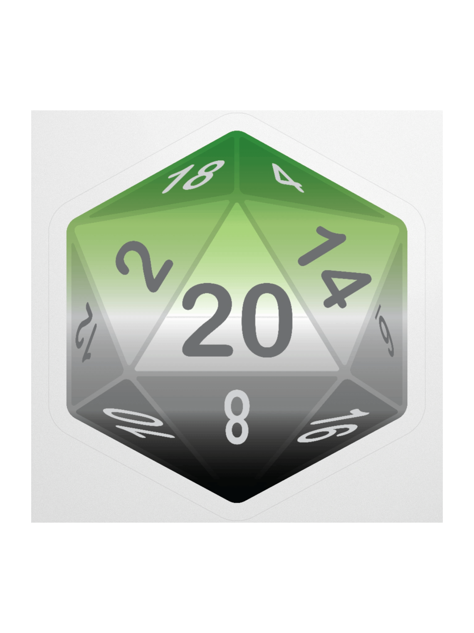 Aromantic Pride D20 Sticker product image (3)