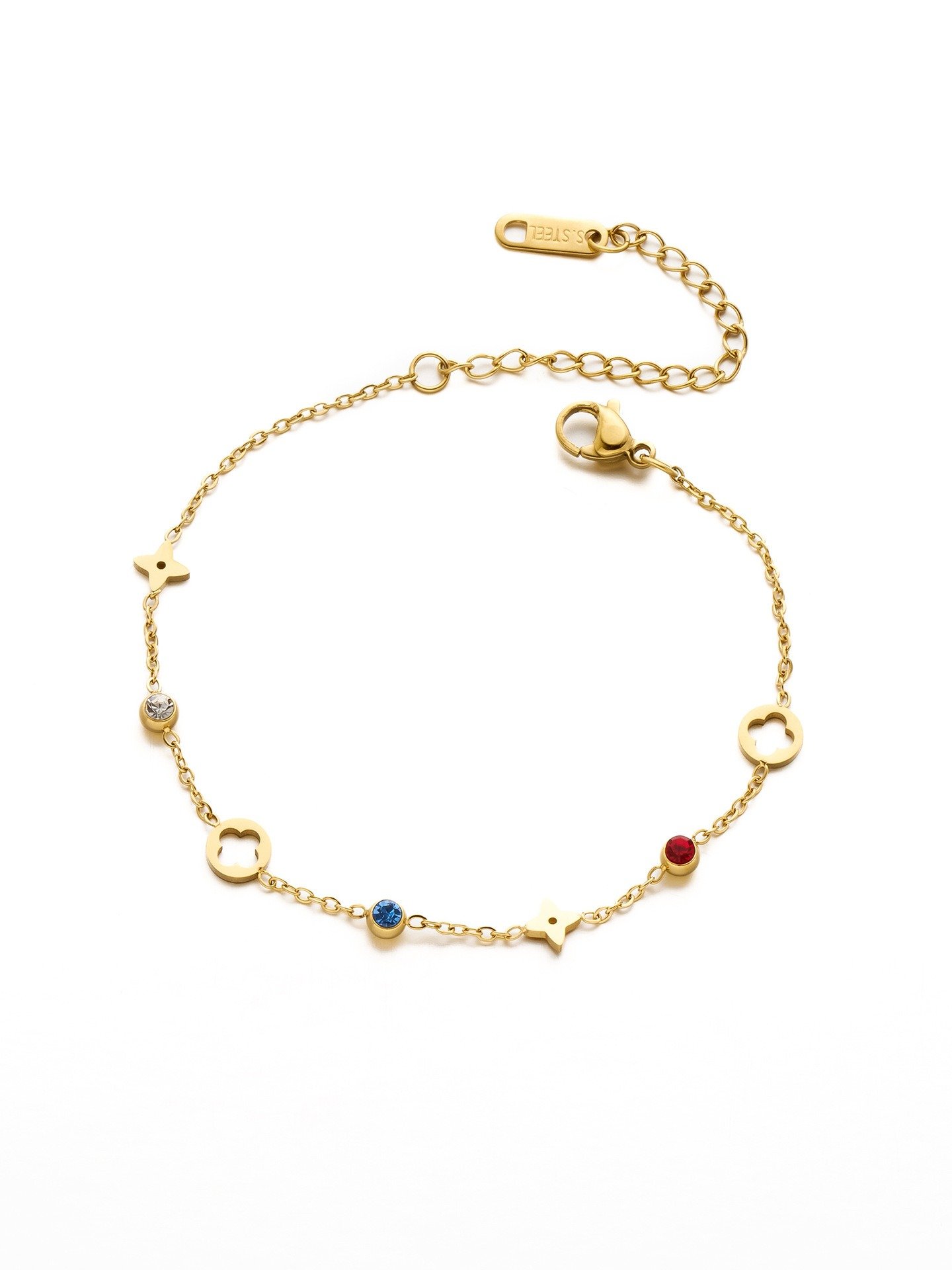 Diamond Four-Leaf Flower| 18K Gold Plated product image (1)