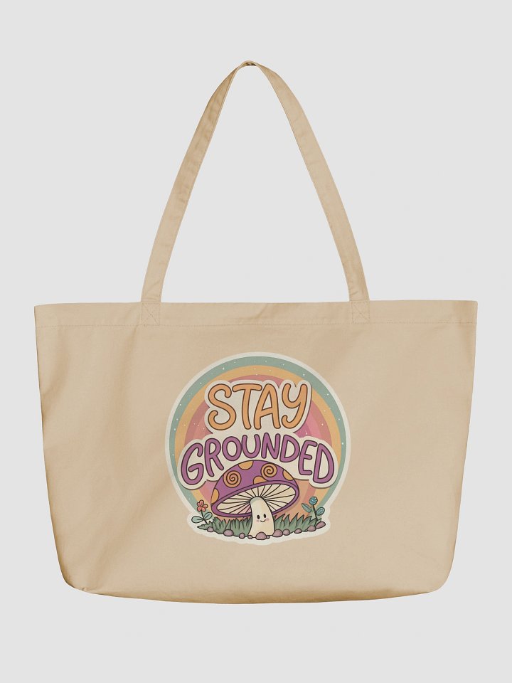 Stay Grounded Mushroom Eco Tote product image (1)