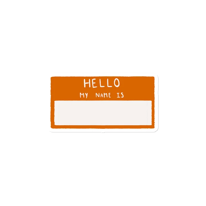 Name Tag Magnet: Orange Block product image (2)