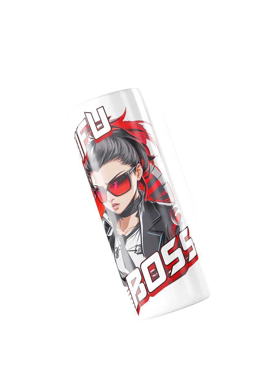 Waifu Boss 20 oz Skinny Stainless Steel Tumbler - White - v1 product image (5)