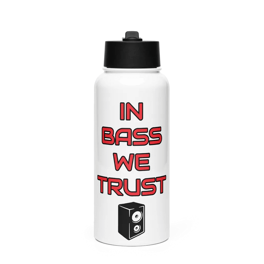 IN BASS WE TRUST Stainless Steel Water Bottle product image (1)