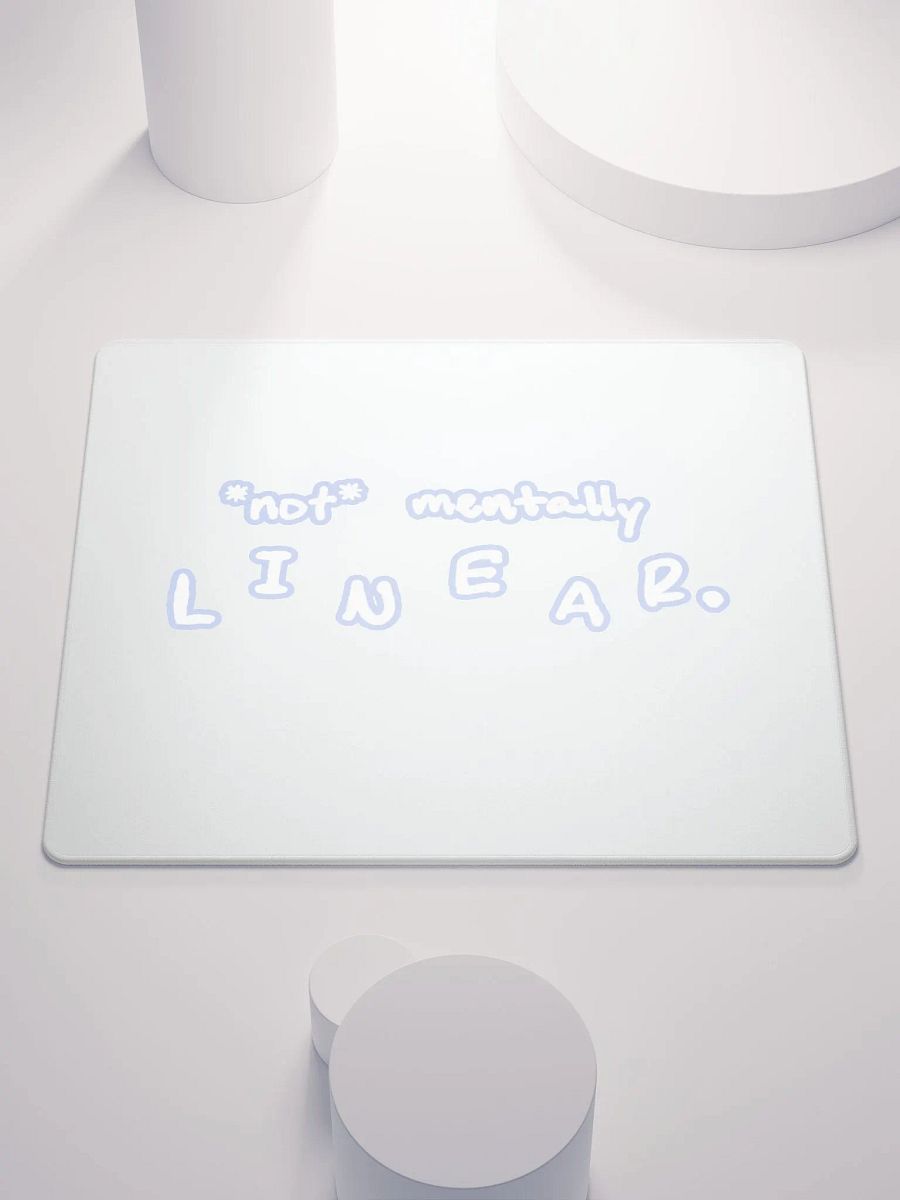 *not* mentally linear (lined design, #BDCAEF) mouse pad product image (1)