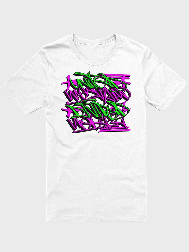 United We Stand, Divided We Fall (green and pink graffiti), T-Shirt 02 product image (1)