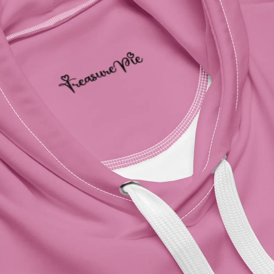 Plain Medium Carnation Pink True Summer Unisex Recycled Polyester Heavyweight Premium Hoodie by Treasure Pie product image (7)