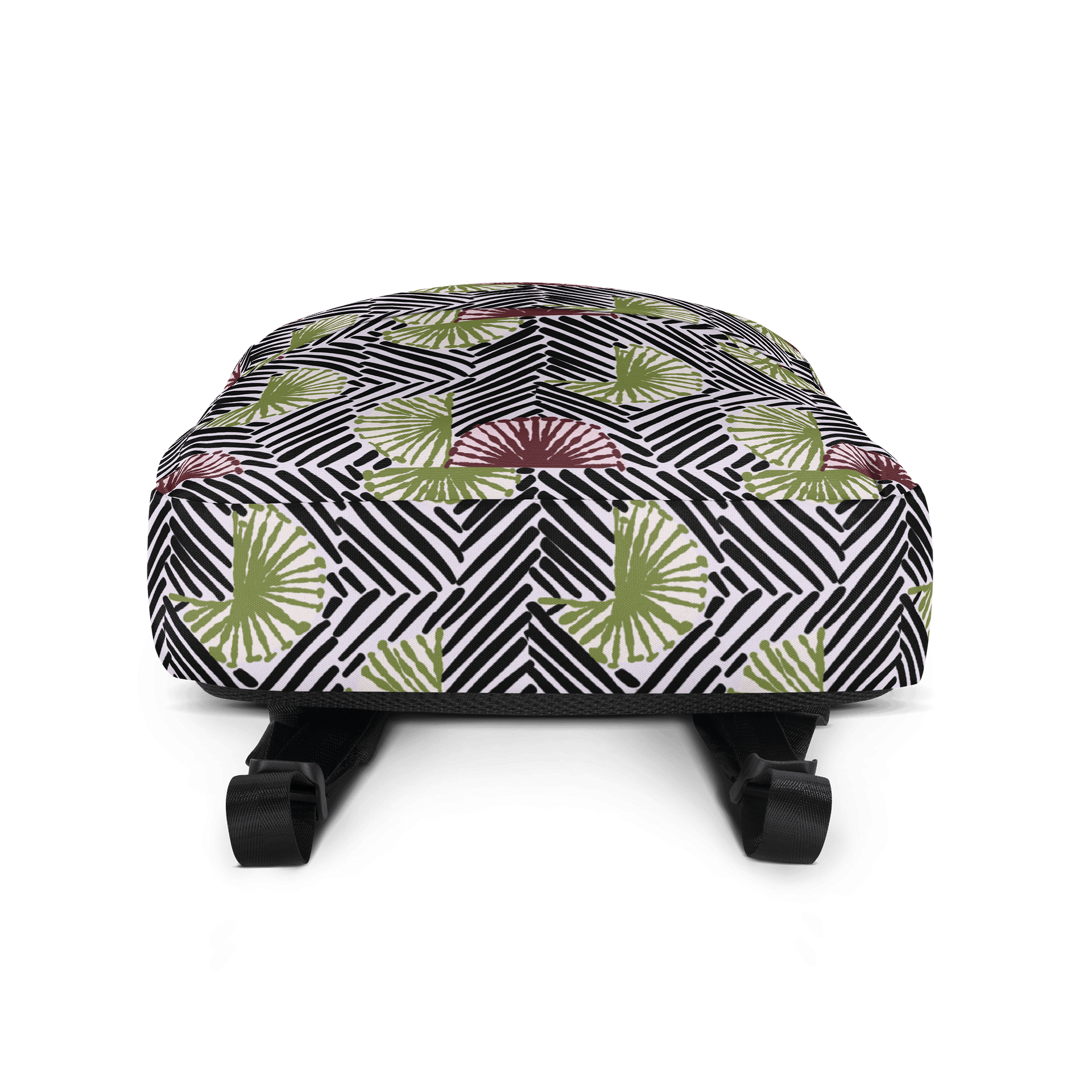 Afrococo Fan Stripes Geometric Laptop Backpack w/ Front Pocket product image (4)