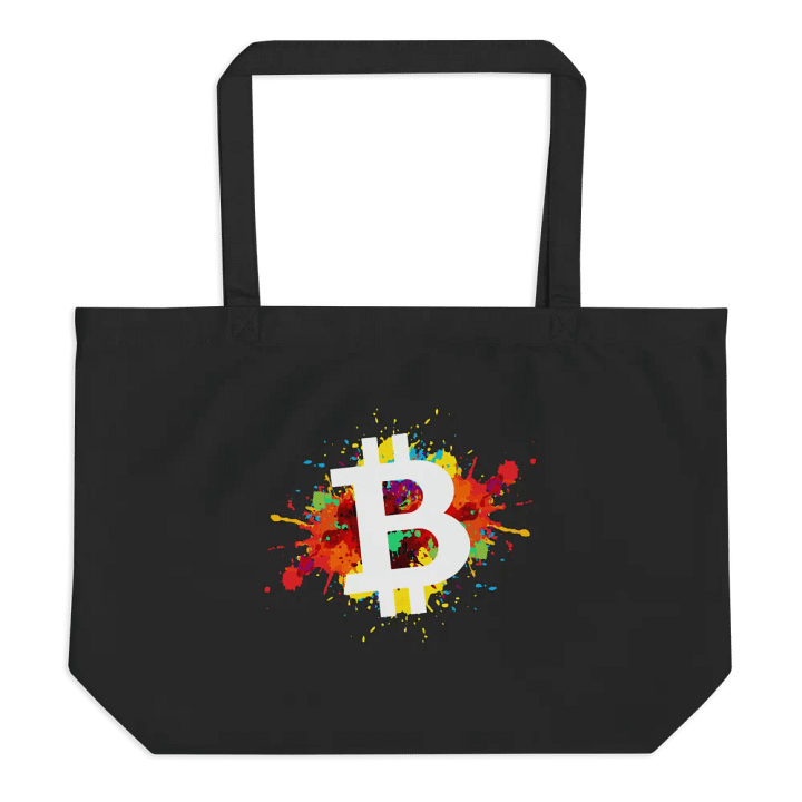 Bitcoin Splash Organic Tote product image (1)