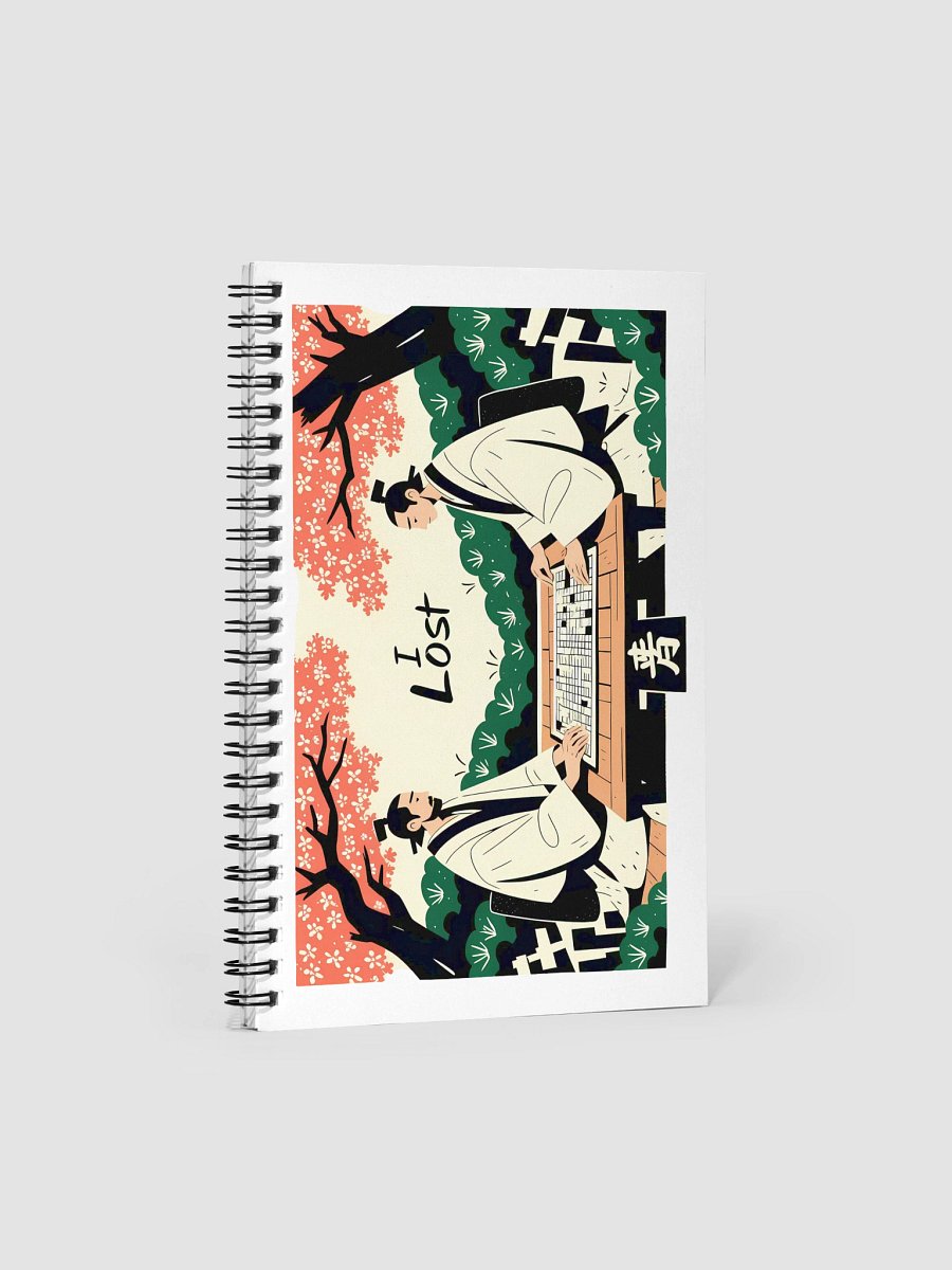 Blossom Chess Defeat | Minimalist Art Print Spiral Notebook product image (1)