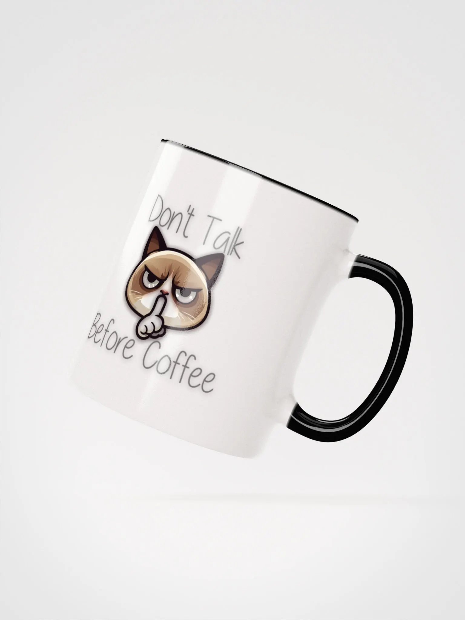 Don't talk before coffee Ceramic Mug with Color Inside product image (16)
