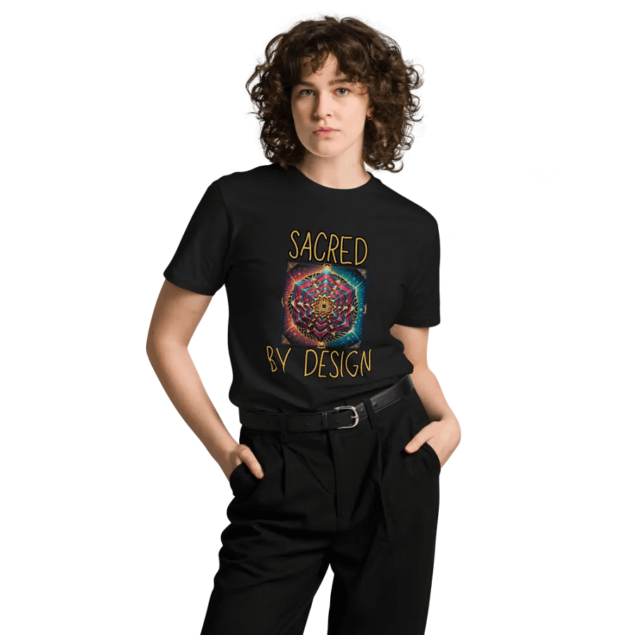 Sacred Geometry Optical Illusion T-Shirt - Unique Cube Art Design product image (4)