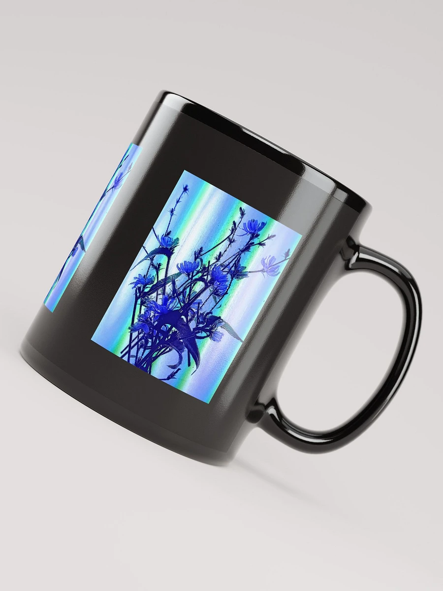 Blue Wildflowers with Backlight Black Coffee Mug product image (7)