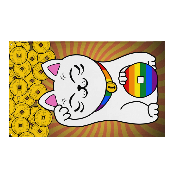 Maneki neko pride flag product image (1)