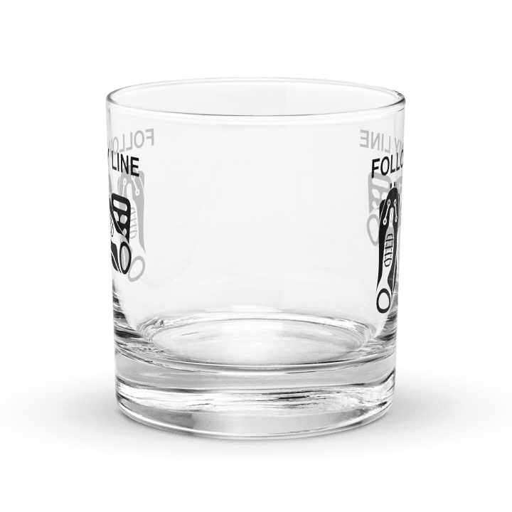 Follow My Line Logo Rocks Glass product image (1)