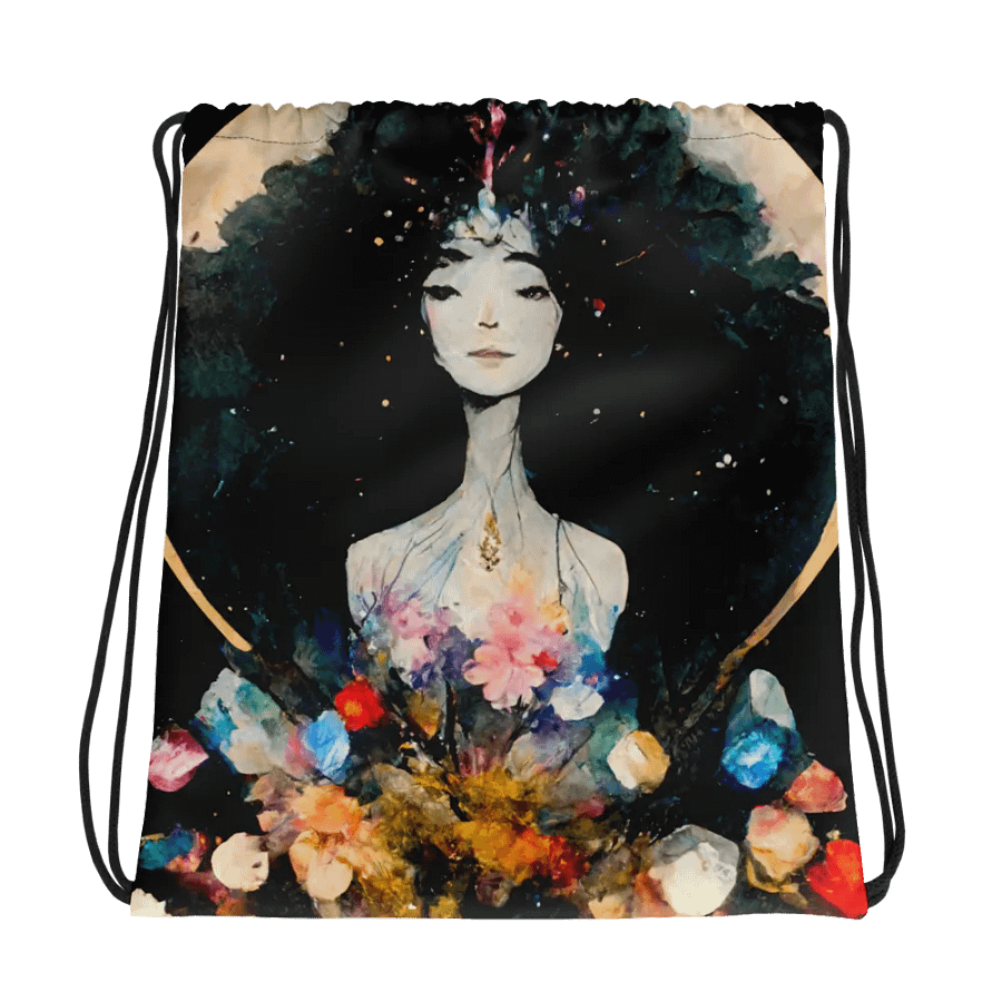 Celestial Blossom Drawstring Bag product image (1)
