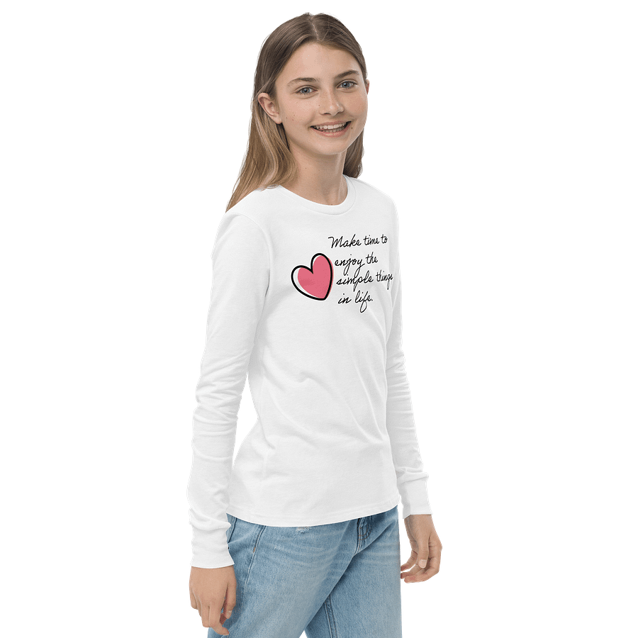 Make time to enjoy the simple things in life. - Youth Long Sleeve T-Shirt product image (4)