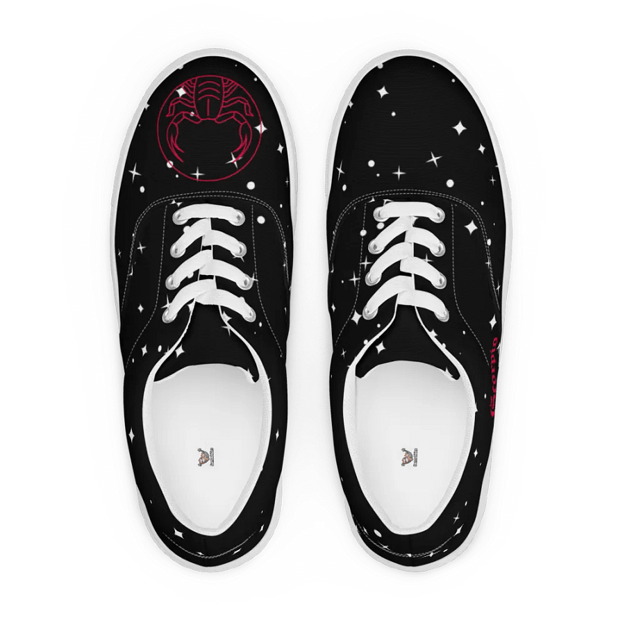 Starry Night Scorpio Men's Lace-Up Canvas Shoes product image (1)
