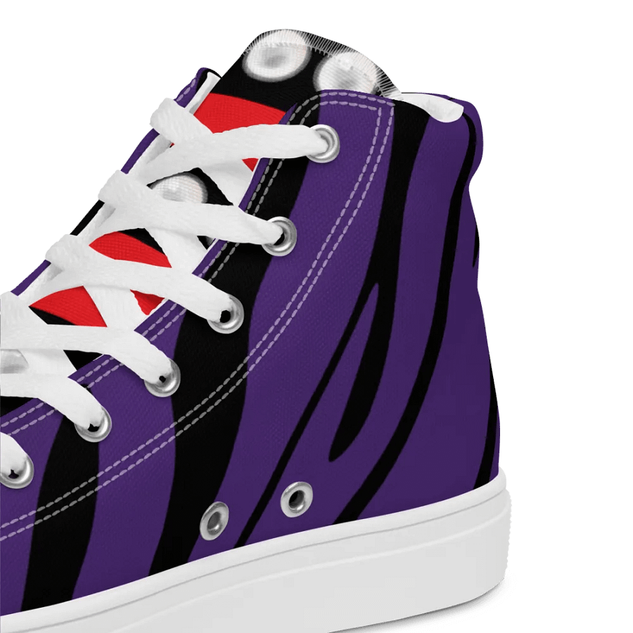 Woman's High-Top Sneakers (Purple Tiger Stripes) product image (10)