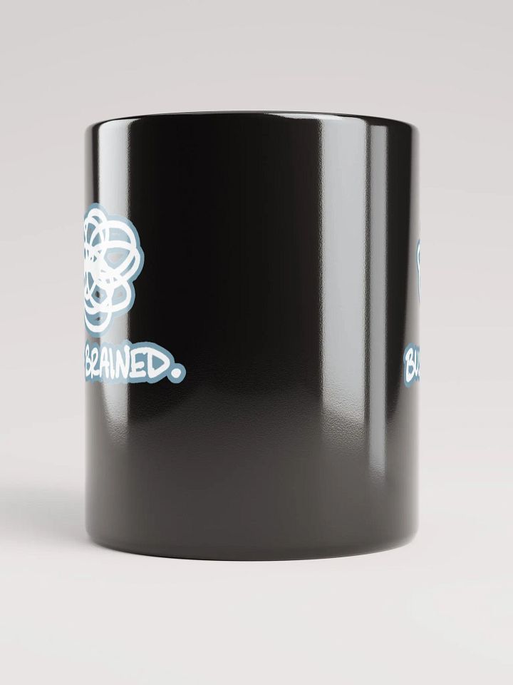 *not* mentally linear (lined design, #709AAF) glossy black mug product image (3)