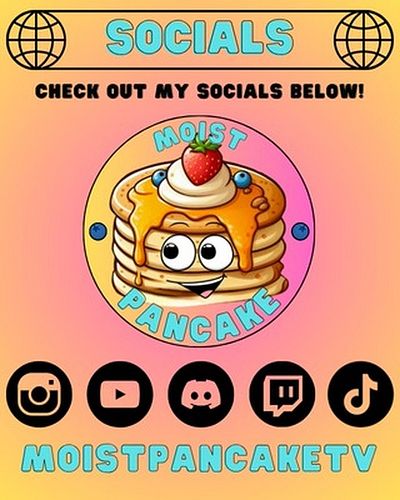 Be sure to check out my socials!! MoistPancakeTV across all platforms! https://linktr.ee/moistpancake #twitch #contentcreator