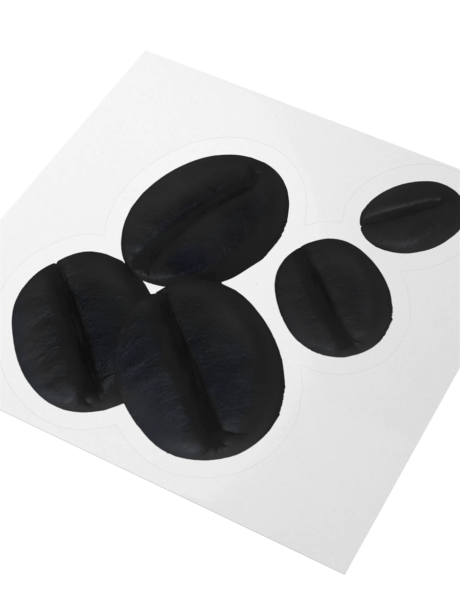 Black Matte Coffee Bean Sticker product image (3)