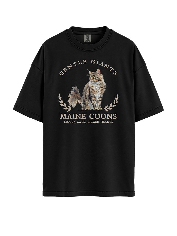 Gentle Giants Maine Coon Shirt – Comfort Colors Cat Tee (dark) product image (1)