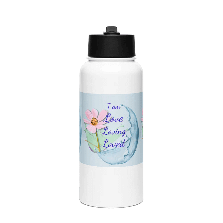 Love Loving Loved Stainless Steel Water Bottle for healthy moms dads ladies and gents product image (1)
